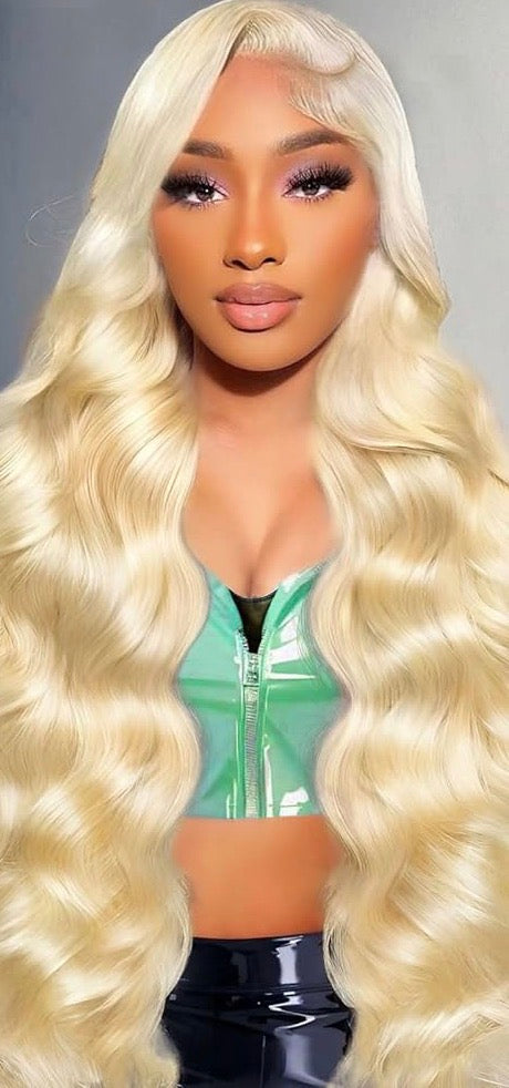 613 curly human wig